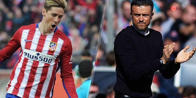 MADRID, SPAIN - FEBRUARY 06: Fernando Torres of Club Atletico de Madrid celebrates after scoring his team's 3rd goal against Asier Riesgo of SD Eibar during the La Liga match between Club Atletico de Madrid and SD Eibar at Vicente Calderon Stadium on February 6, 2016 in Madrid, Spain. (Photo by Denis Doyle/Getty Images) VALENCIA, SPAIN - FEBRUARY 07: FC Barcelona manager Luis Enrique reacts diring the La Liga match between Levante UD and FC Barcelona at Ciutat de Valencia on February 07, 2016 in Valencia, Spain. (Photo by Manuel Queimadelos Alonso/Getty Images)