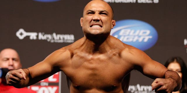 SEATTLE, WA - DECEMBER 07: BJ Penn weighs in during the official UFC on FOX weigh in on December 7, 2012 at Key Arena in Seattle, Washington. (Photo by Josh Hedges/Zuffa LLC/Zuffa LLC via Getty Images)