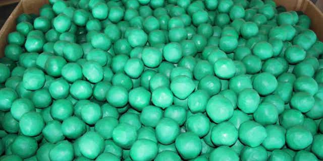 Lime-shaped bundles containing 3,947 pounds of marijuana seized by CBP officers at Pharr International Bridge