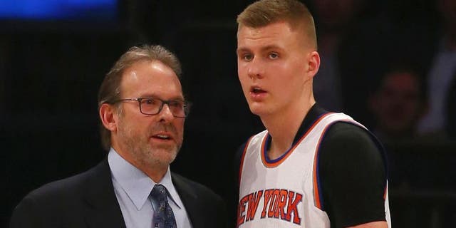 The Celtics were reportedly interested in Porzingis at one point. (Photo by Al Bello/Getty Images)