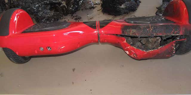 The hoverboard blamed for starting a Tennessee house fire.