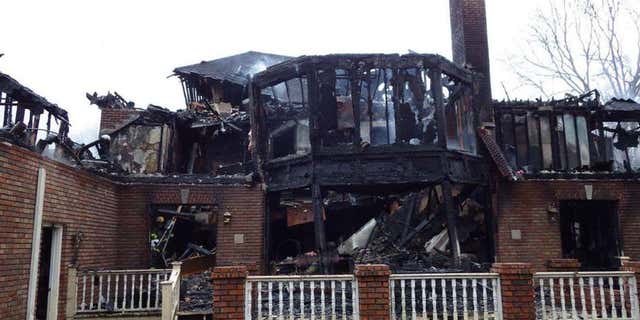 Aftermath of a fire that destroyed a Tennessee home.