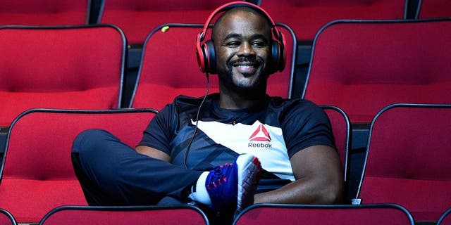 HOUSTON, TX - OCTOBER 02: Rashad Evans waits backstage during the UFC 192 weigh-in at the Toyota Center on October 2, 2015 in Houston, Texas. (Photo by Jeff Bottari/Zuffa LLC/Zuffa LLC via Getty Images)