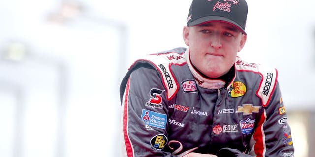 HOMESTEAD, FL - NOVEMBER 21: Ty Dillon, driver of the #3 Yuengling Light Lager Chevrolet, looks on during pre-race ceremonies for the NASCAR XFINITY Series Ford EcoBoost 300 at Homestead-Miami Speedway on November 21, 2015 in Homestead, Florida. (Photo by Sean Gardner/Getty Images)