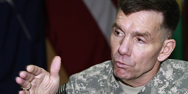 Feb. 12: U.S. Lt. Gen. William Caldwell, the commander of NATO’s mission to train Afghan policemen and soldiers Kabul, speaks during an interview with The Associated Press in Kabul, Afghanistan.