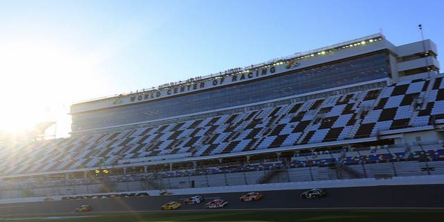 DAYTONA BEACH, FL - FEBRUARY 12: A view of cars during practice for the NASCAR Sprint Cup Series Sprint Unlimited at Daytona International Speedway on February 12, 2016 in Daytona Beach, Florida. (Photo by Jerry Markland/Getty Images)