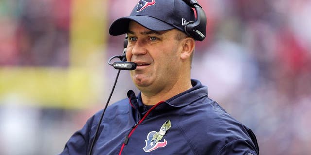 Nov 30, 2014; Houston, TX, USA; Houston Texans head coach Bill O'Brien on the sideline during the second quarter against the Tennessee Titans at NRG Stadium. Mandatory Credit: Troy Taormina-USA TODAY Sports