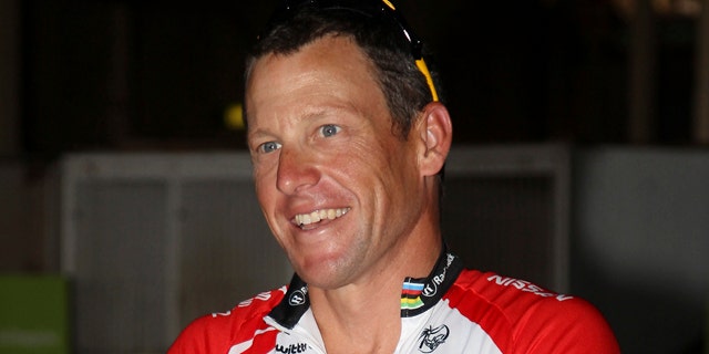 Jan. 24: Lance Armstrong prepares for a fundraising ride through the streets of Brisbane, Australia.