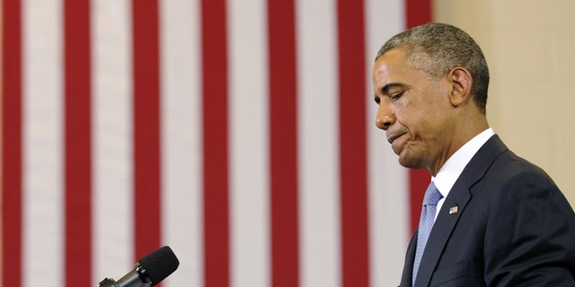 President Barack Obama speaks at an event at the Walker Jones Education Campus in Washington, to announce additional commitments for "My Brotherâs Keeper," Obama's initiative aimed at helping boys and young men of color, Monday, July 21, 2014. The commitments include an effort by the NBA to recruit 25,000 new mentors and work with at-risk students to increase attendance and performance. (AP Photo/Susan Walsh)