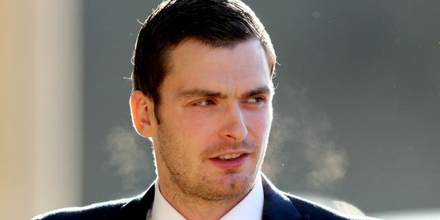BRADFORD, ENGLAND - FEBRUARY 23: Footballer Adam Johnson arrives at Bradford Crown Court to give evidence on February 23, 2016 in Bradford, England. The former Sunderland FC midfielder, 28, from Castle Eden, County Durham, has admitted one charge of sexual activity with a child and one charge of child grooming, but denies two further counts of sexual activity with a child. (Photo by Nigel Roddis/Getty Images)
