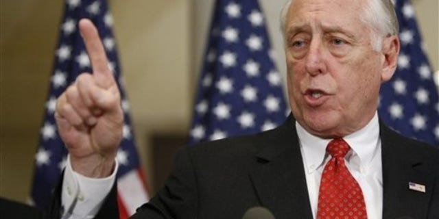 House Majority Leader Steny Hoyer of Md. speaks to reporters on Capitol Hill in Washington, Friday, Jan. 15, 2010, at the conclusion of the Democratic Leadership caucus retreat. (AP Photo/Pablo Martinez Monsivais)
