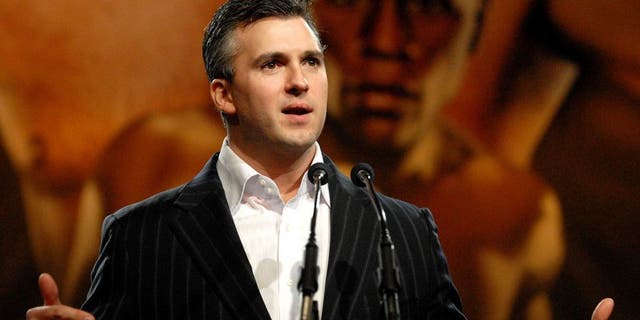 NEW YORK - MARCH 26: Shane McMahon speaks at a press conference for WrestleMania XXIV on March 26, 2008 at the Hard Rock Cafe in New York City. (Photo by Rob Loud/Getty Images)