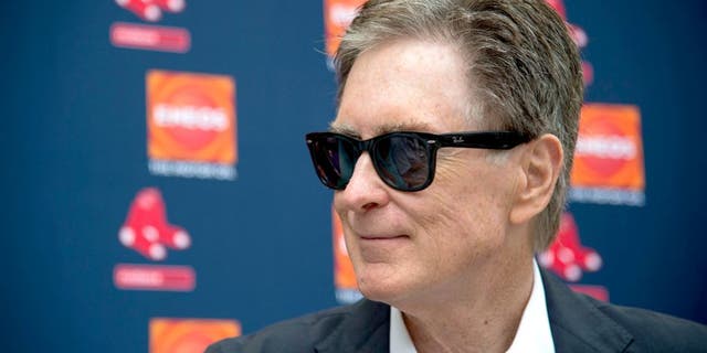 FT. MYERS, FL - FEBRUARY 24: Boston Red Sox Principal Owner John Henry speaks with media following the teams first full team workout on February 24, 2016 at Fenway South in Fort Myers, Florida . (Photo by Michael Ivins/Boston Red Sox/Getty Images)