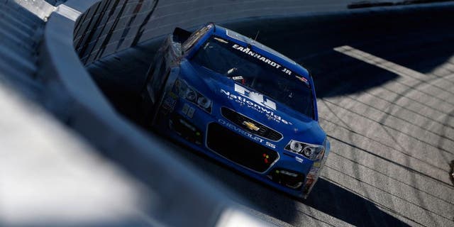 HAMPTON, GA - FEBRUARY 28: Dale Earnhardt Jr, driver of the #88 Nationwide Chevrolet, races during the NASCAR Sprint Cup Series Folds of Honor QuikTrip 500 at Atlanta Motor Speedway on February 28, 2016 in Hampton, Georgia. (Photo by Matt Sullivan/NASCAR via Getty Images)