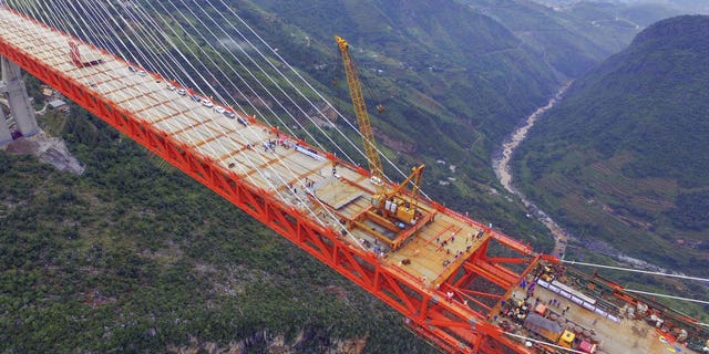 The world's tallest bridge is currently under construction.