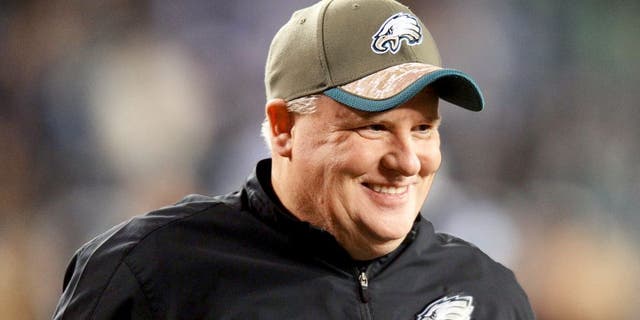 Dec 14, 2014; Philadelphia, PA, USA; Philadelphia Eagles head coach Chip Kelly before the start of the game against the Dallas Cowboys at Lincoln Financial Field. Mandatory Credit: Eric Hartline-USA TODAY Sports