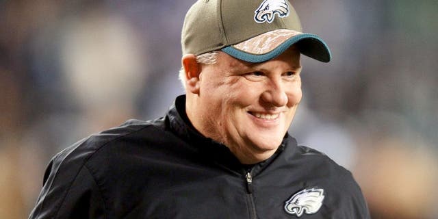 Dec 14, 2014; Philadelphia, PA, USA; Philadelphia Eagles head coach Chip Kelly before the start of the game against the Dallas Cowboys at Lincoln Financial Field. Mandatory Credit: Eric Hartline-USA TODAY Sports