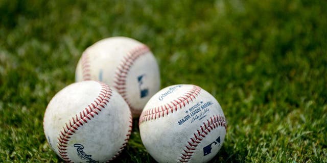 Mar 5, 2014; Dunedin, FL, USA; Baseballs sit on the field before the spring training game between the Pittsburg Pirates and Toronto Blue Jays at Florida Auto Exchange Park. Mandatory Credit: Jonathan Dyer-USA TODAY Sports