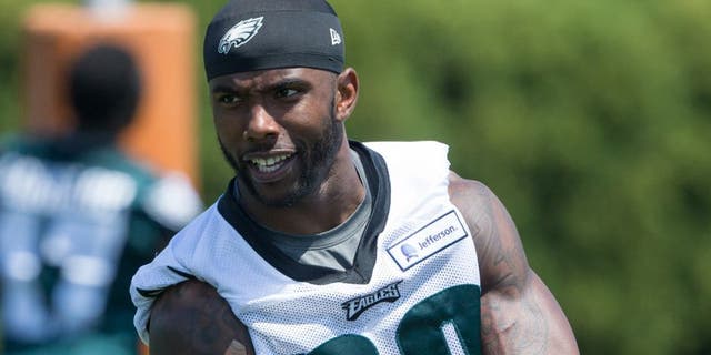 Aug 2, 2015; Philadelphia, PA, USA; Philadelphia Eagles strong safety Earl Wolff (28) during training camp at NovaCare Complex. Mandatory Credit: Bill Streicher-USA TODAY Sports