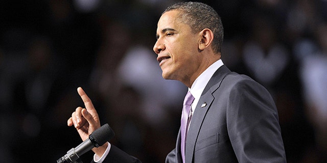 March 4: President Obama gestures while speaking at Miami Central Senior High School in Miami.