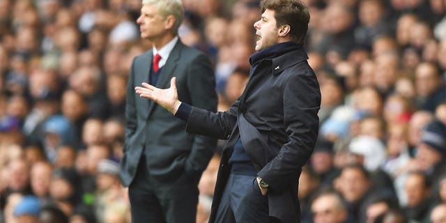 LONDON, ENGLAND - MARCH 05: Mauricio Pochettino Manager of Tottenham Hotspur gestures during the Barclays Premier League match between Tottenham Hotspur and Arsenal at White Hart Lane on March 5, 2016 in London, England. (Photo by Shaun Botterill/Getty Images)