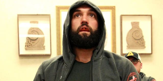 LAS VEGAS, NV - DECEMBER 06: Johny Hendricks backstage during the UFC 181 event inside the Mandalay Bay Events Center on December 6, 2014 in Las Vegas, Nevada. (Photo by Mike Roach/Zuffa LLC/Zuffa LLC via Getty Images)