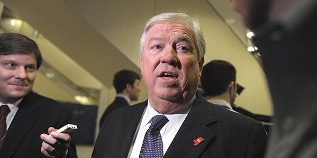 Feb. 28: Mississippi Gov. Haley Barbour speaks with the press at the National Governors Association Winter Meeting in Washington about the governs earlier meeting with President Obama at the White House.