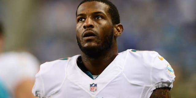 Nov 9, 2014; Detroit, MI, USA; Miami Dolphins wide receiver Mike Wallace (11) against the Detroit Lions at Ford Field. Mandatory Credit: Andrew Weber-USA TODAY Sports