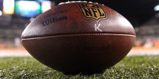 Jan 9, 2016; Cincinnati, OH, USA; A detail view of a football before the AFC Wild Card playoff football game between the Cincinnati Bengals and the Pittsburgh Steelers at Paul Brown Stadium. Mandatory Credit: Christopher Hanewinckel-USA TODAY Sports