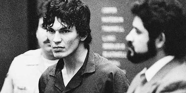 FILE: Serial killer Richard Ramirez was sentenced to death in 1989 for committing a string of gruesome murders, but will likely die of old age rather than face execution because of the lengthy appeals process.