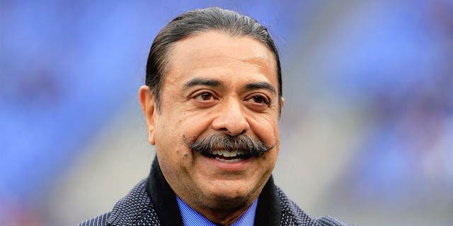 BALTIMORE, MD - DECEMBER 14: Jacksonville Jaguars owner Shahid Khan looks on before a game against the Baltimore Ravens at M&amp;T Bank Stadium on December 14, 2014 in Baltimore, Maryland. (Photo by Rob Carr/Getty Images)
