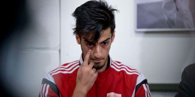 March 24, 2016: Mourad Laachraoui, considered one of Belgium's big Taekwondo talents, and brother of Najim Laachraoui is seen during a press conference in Brussels, Belgium.