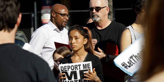 March 24, 2016: Supporters of 19-year-old Wildin Acosta hold a rally in Durham, N.C.