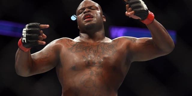 HOUSTON, TX - OCTOBER 03: Derrick Lewis celebrates after defeating Viktor Pesta by TKO in their heavyweight bout during the UFC 192 event at the Toyota Center on October 3, 2015 in Houston, Texas. (Photo by Jeff Bottari/Zuffa LLC/Zuffa LLC via Getty Images)