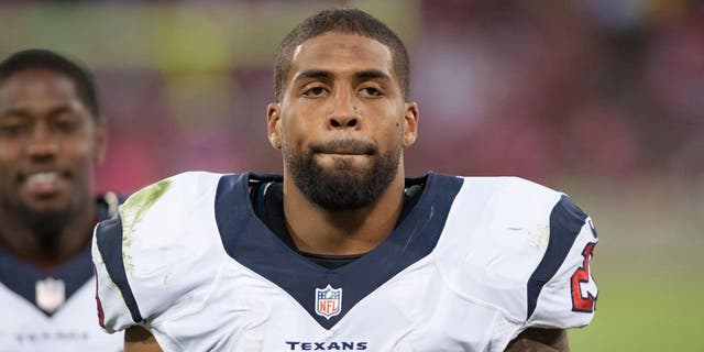 Oct 6, 2013; San Francisco, CA, USA; Houston Texans running back Arian Foster (23) looks on during the game against the San Francisco 49ers at Candlestick Park. Mandatory Credit: Ed Szczepanski-USA TODAY Sports