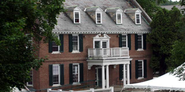 June 9, 2009: This file photo shows the Alpha Delta fraternity at Dartmouth College in Hanover, N.H., an inspiration for the 1978 movie "National Lampoon's Animal House."