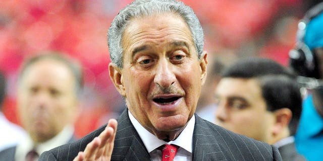 ATLANTA, GA - SEPTEMBER 15: Owner Arthur Blank of the Atlanta Falcons greets fans before the game against the St. Louis Rams at the Georgia Dome on September 15, 2013 in Atlanta, Georgia. (Photo by Scott Cunningham/Getty Images)