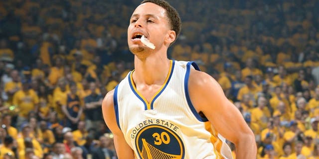 OAKLAND, CA - APRIL 18: Stephen Curry #30 of the Golden State Warriors during Game One of the Western Conference Quarterfinals against the New Orleans Pelicans during the NBA Playoffs on April 18, 2015 at Oracle Arena in Oakland, California. NOTE TO USER: User expressly acknowledges and agrees that, by downloading and or using this photograph, user is consenting to the terms and conditions of Getty Images License Agreement. Mandatory Copyright Notice: Copyright 2015 NBAE (Photo by Noah Graham/NBAE via Getty Images)