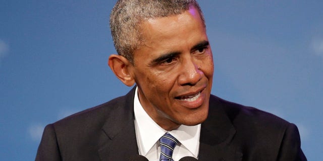 FILE - In a Aug. 26, 2014 file photo, President Barack Obama speaks during the American Legion national convention in Charlotte, N.C.