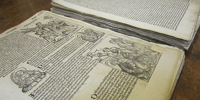 April 23: A copy of the Nuremberg Chronicle published in 1493 is displayed at Ken Sanders Rare Books in Salt Lake City.