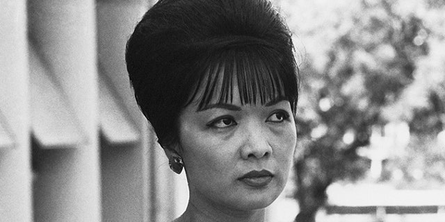 This Aug. 1963 photo shows Tran Lexuan, known as Madame Ngo Dinh Nhu in unknown location. Rome funeral home says Madame Nhu, a controversial figure from the Vietnam war era who was first lady of the Diem regime, has died in a Rome hospital aged 86.