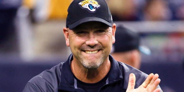 Dec 28, 2014; Houston, TX, USA; Jacksonville Jaguars head coach Gus Bradley before the game against the Houston Texans at NRG Stadium. Mandatory Credit: Kevin Jairaj-USA TODAY Sports