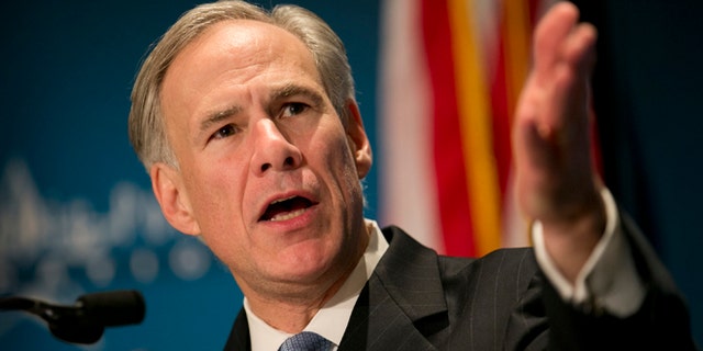 Gov. Greg Abbott during a speech at the Texas Public Policy Foundation in Austin, Texas, on Friday Jan. 8, 2016.