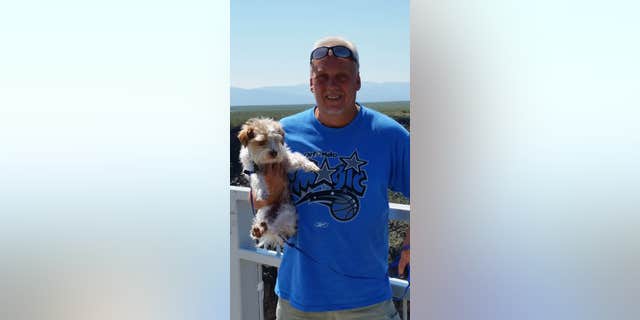This June 2015 photo provided by Linda Bilyeu shows her ex-husband Randy Bilyeu during a visit to northern New Mexico.