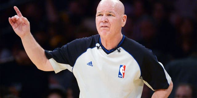 Dec 10, 2013; Los Angeles, CA, USA; NBA referee Joey Crawford during the game between the Phoenix Suns and the Los Angeles Lakers at Staples Center. The Suns defeated the Lakers 114-108. Mandatory Credit: Kirby Lee-USA TODAY Sports