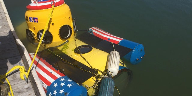 Firefighters found the unoccupied submersible near the Bay Bridge and towed it to a marina.