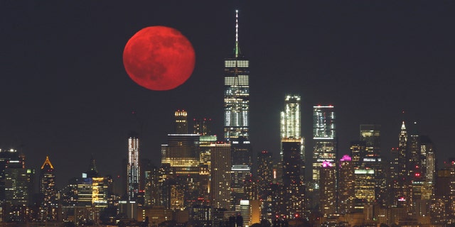 The Strawberry Moon seen in 2017.