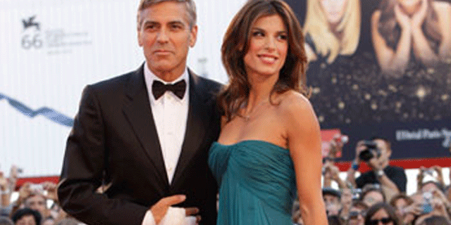 George Clooney and Elisabetta Canalis.
