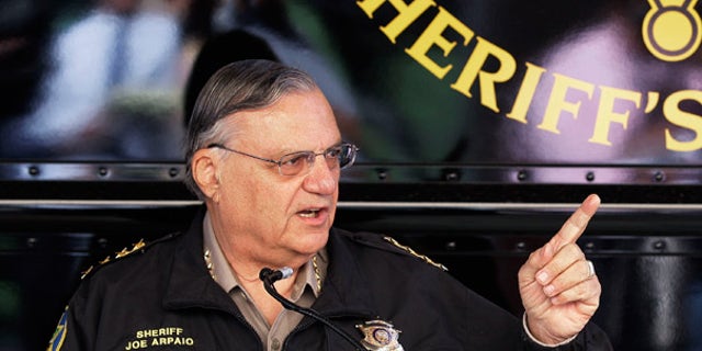 April 29: Maricopa County Sheriff Joe Arpaio holds a news conference in Phoenix.