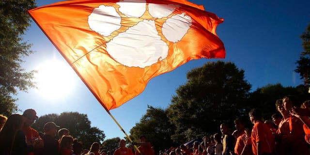 Oct 25, 2014; Clemson, SC, USA; Clemson Tigers fans during the Tiger Walk prior to the game against the Syracuse Orange at Clemson Memorial Stadium. Mandatory Credit: Joshua S. Kelly-USA TODAY Sports